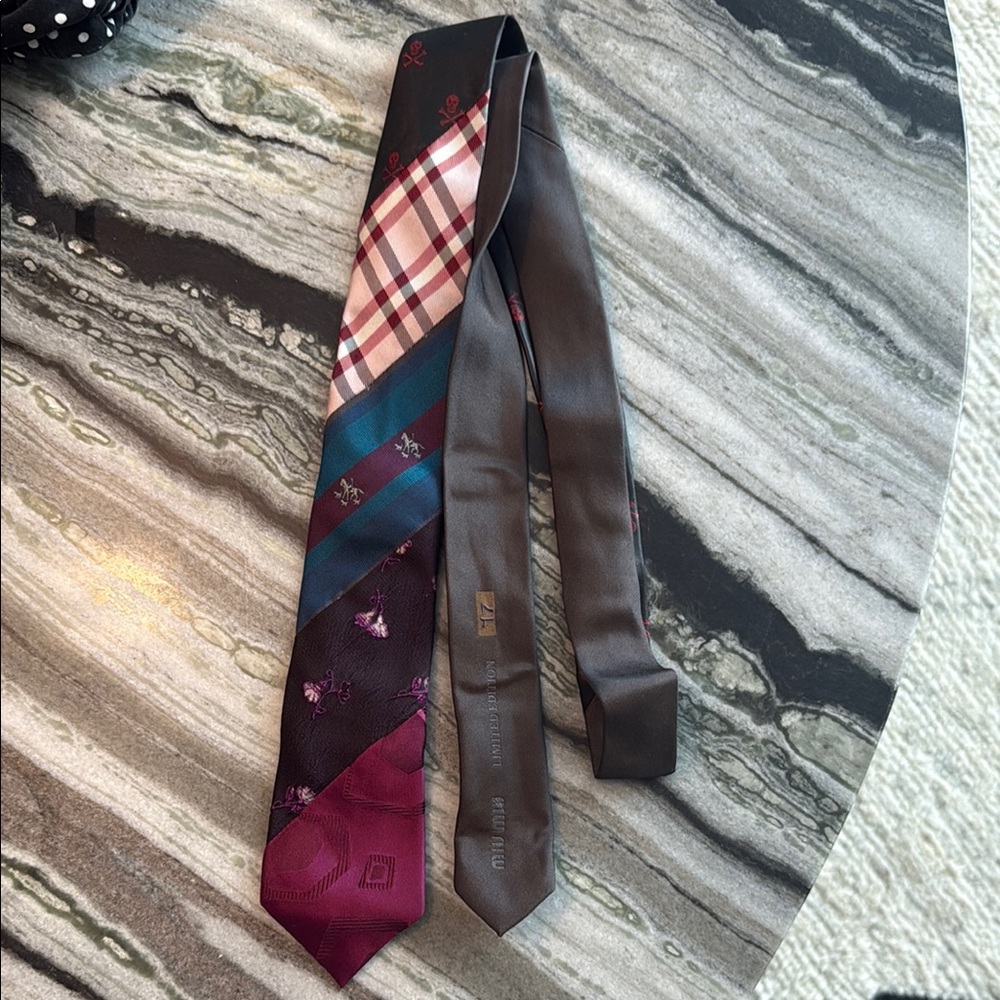 Miu Miu Quilted Silk Skinny Tie - Limited Edition